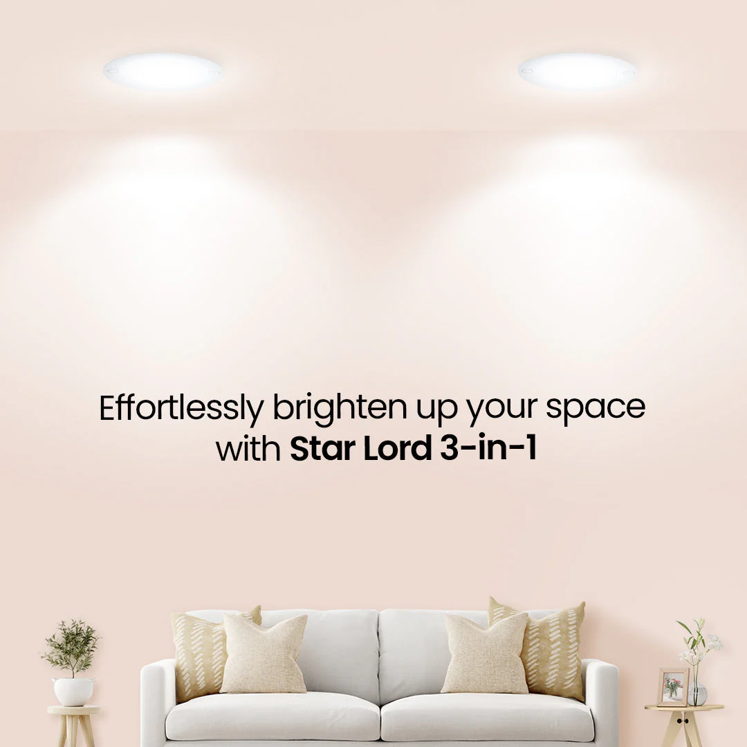 10W Star Lord 3-in-1 Square Led Recess Panel - Image 2