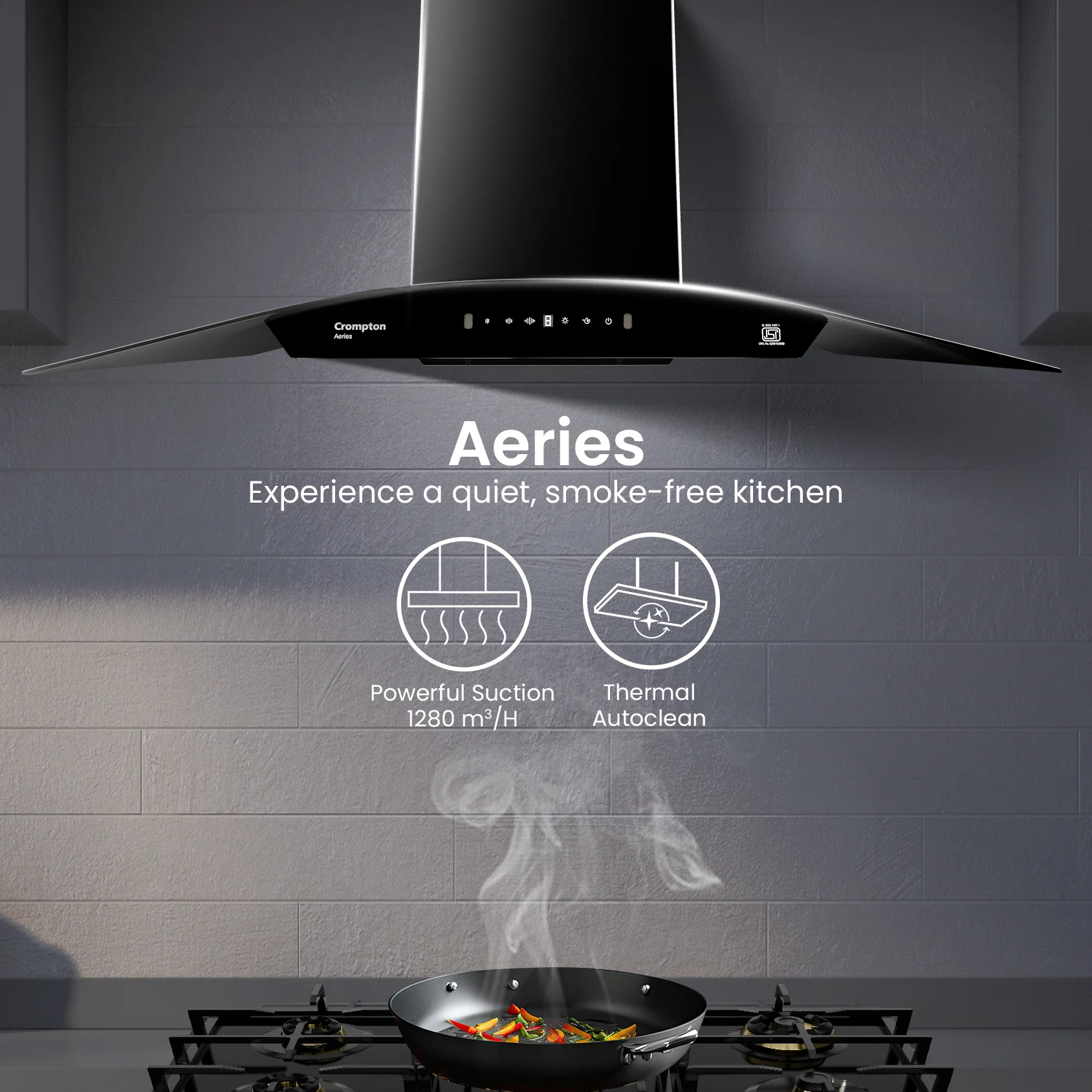 Crompton Aeries Curv Filterless IND Chimney - Image 12