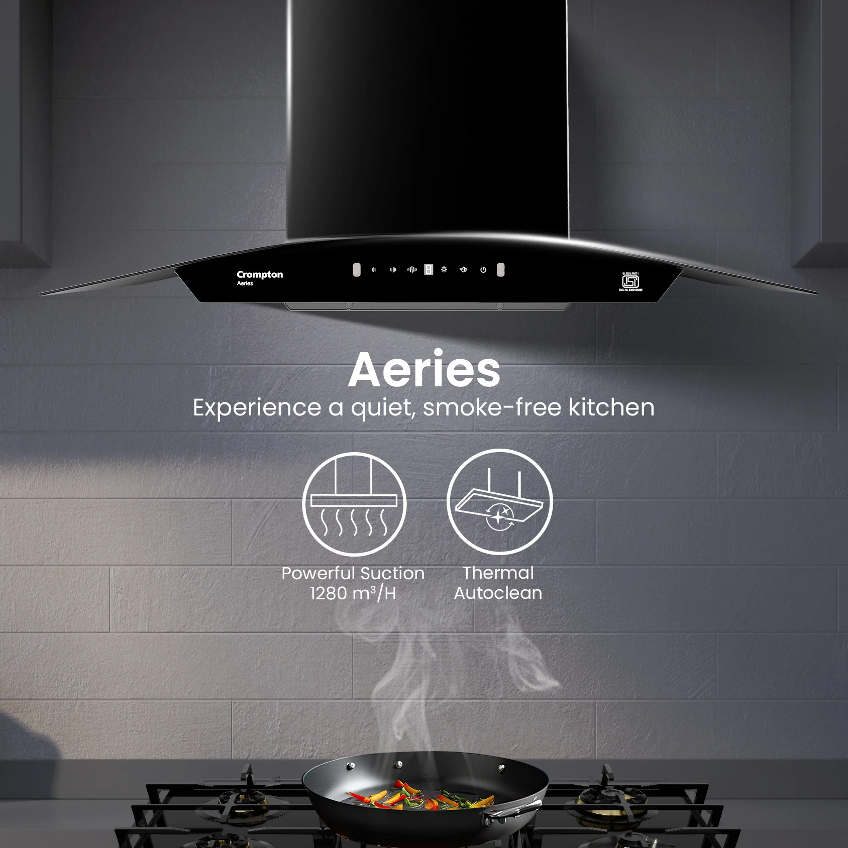Crompton Aeries Curv Filterless IND Chimney - Image 7