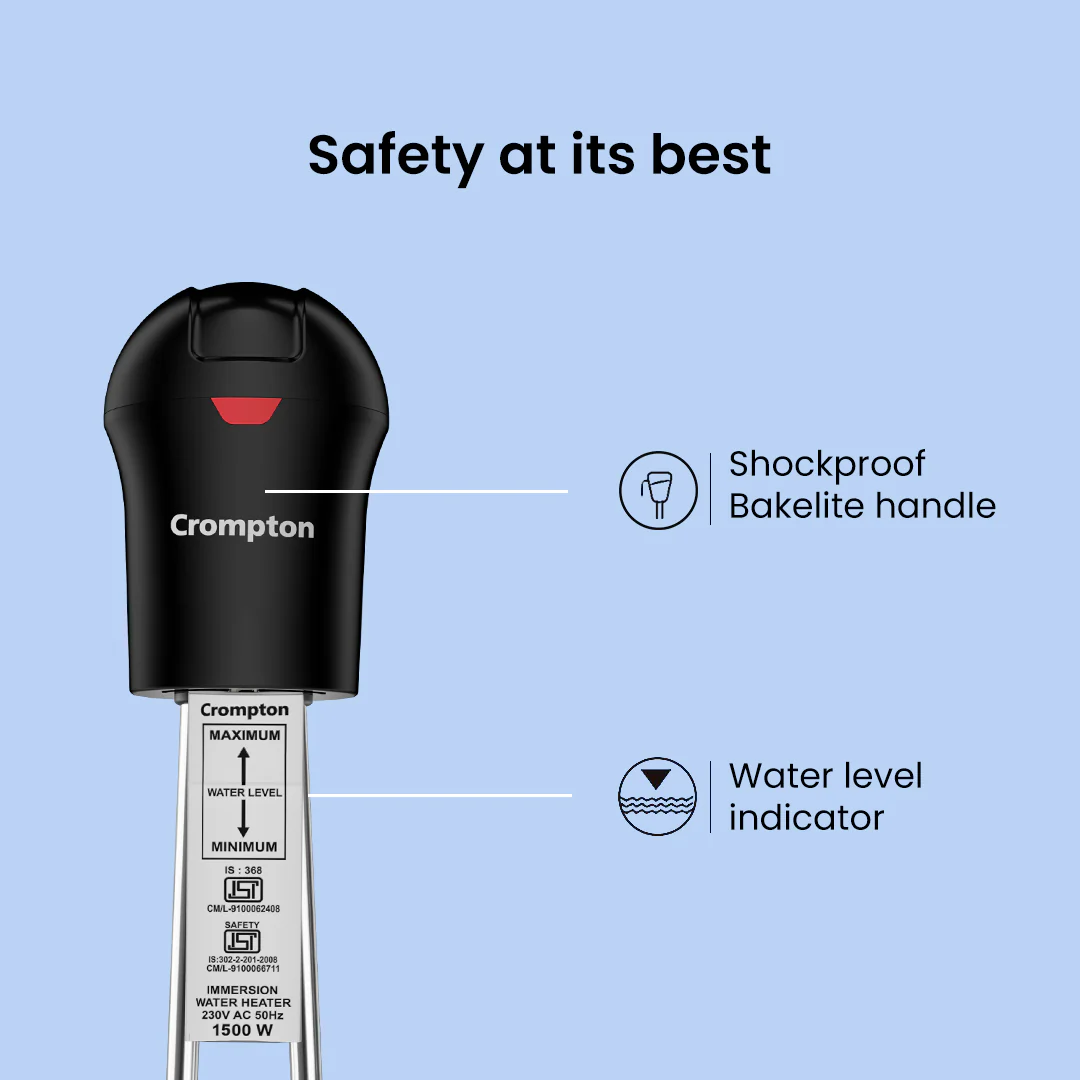 Crompton AIMR SP15A 1500 W Immersion Water Heater with IP68 Protection - Image 5