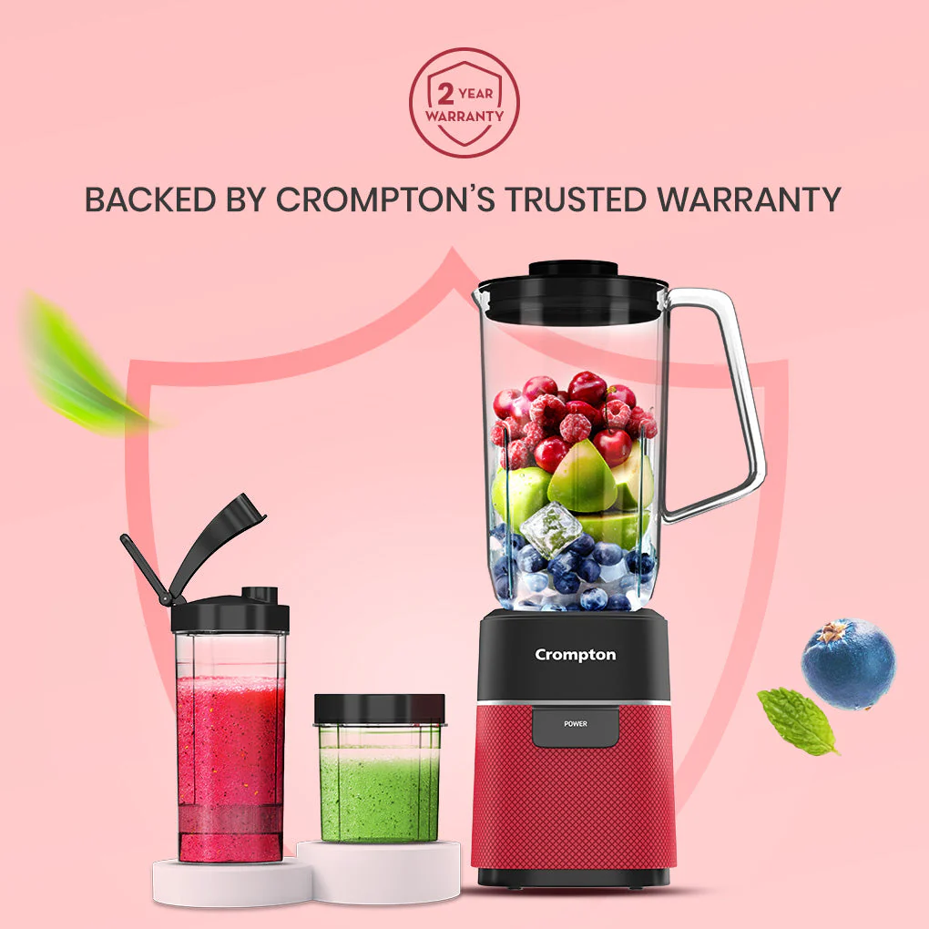 Crompton Ameo Fresh Nutri Blender | 400 Watts | 3 Food Grade Jars - Image 6
