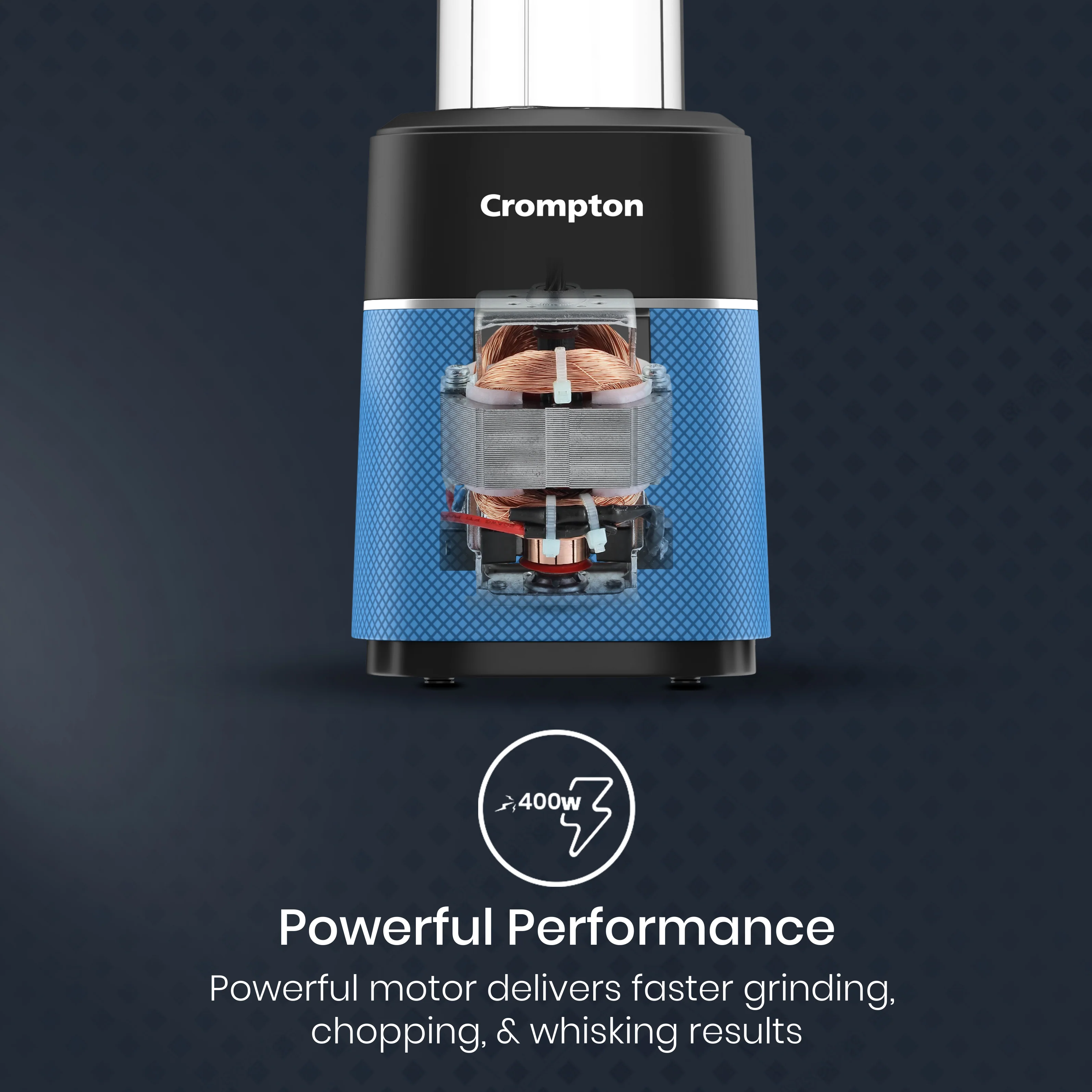Crompton Ameo Fresh Nutri Blender Black & Blue - Image 6