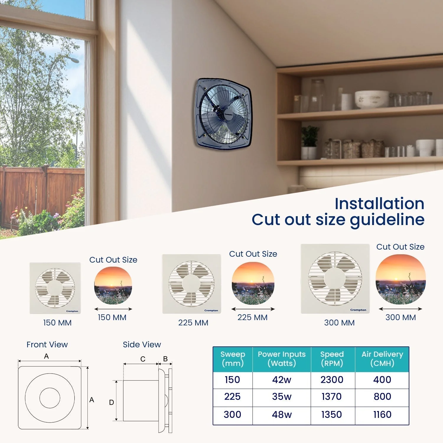 Crompton Driftair Antidust Exhaust Fan - Image 3