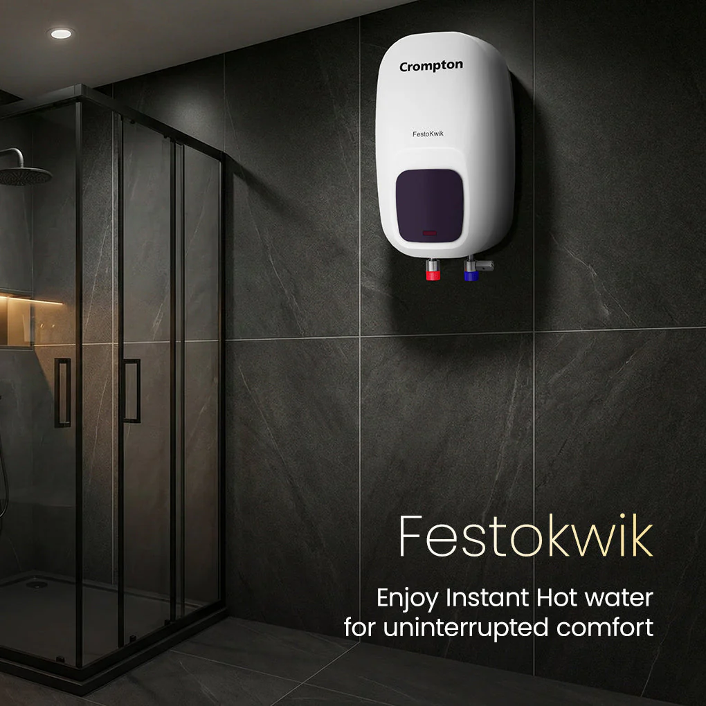 Crompton FestoKwik, 3000W Instant Water Heater - Image 2