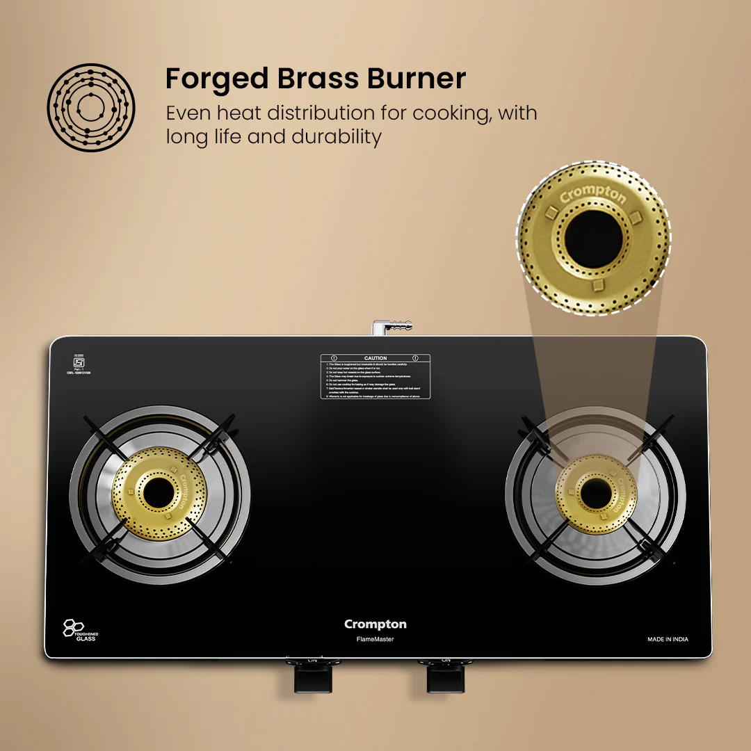 Crompton FlameMaster 2 Burner 65 cm Glass Cooktop - Image 6