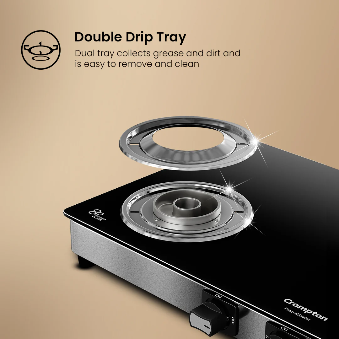 Crompton Cooktop FlameMaster 3 Burner 77 cm Glass SS Body - Image 6