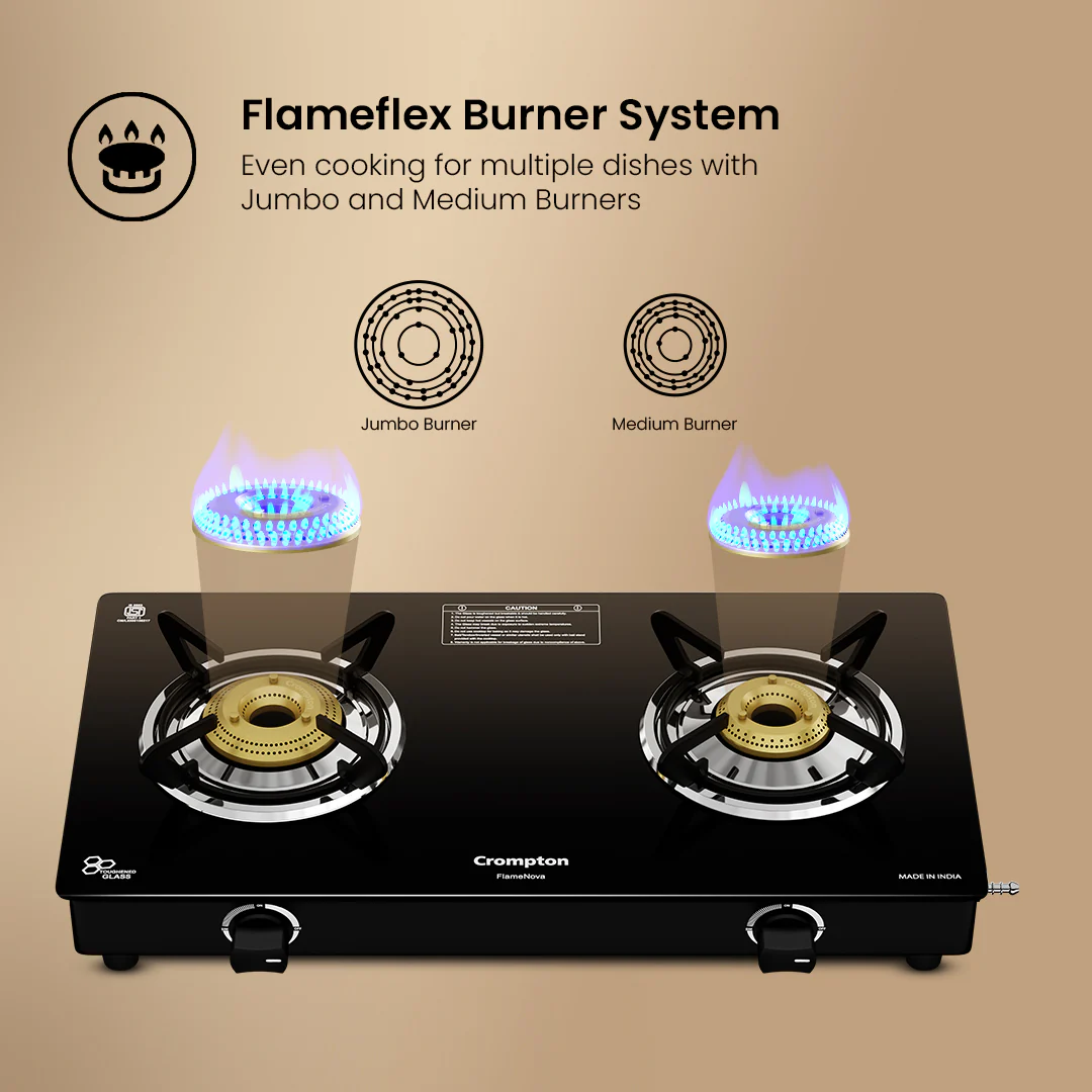 Crompton Cooktop FlameNova 2 Burner 60 cm Glass - Image 3