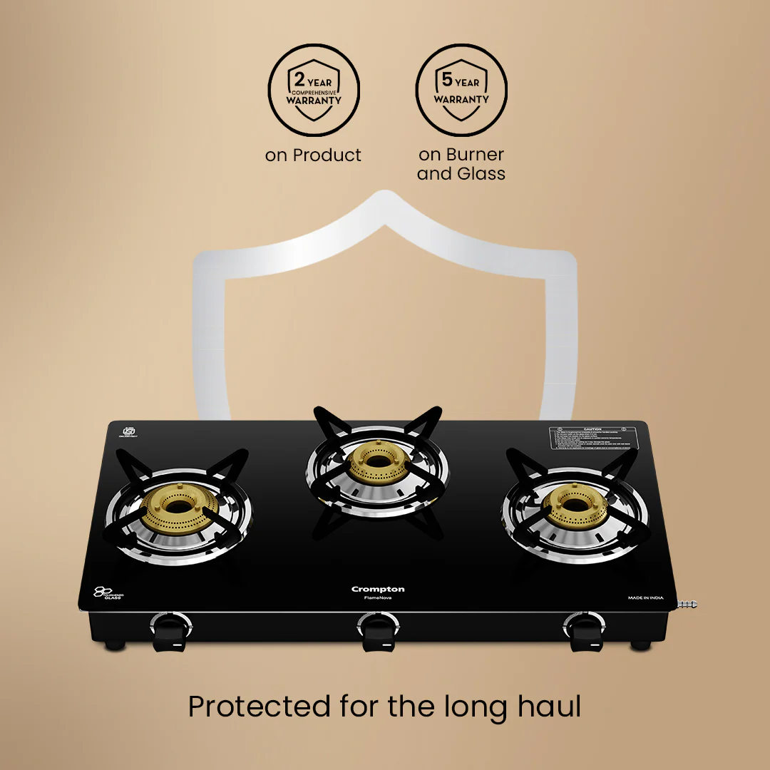 Crompton Cooktop FlameNova 3 Burner 69 cm Glass - Image 9