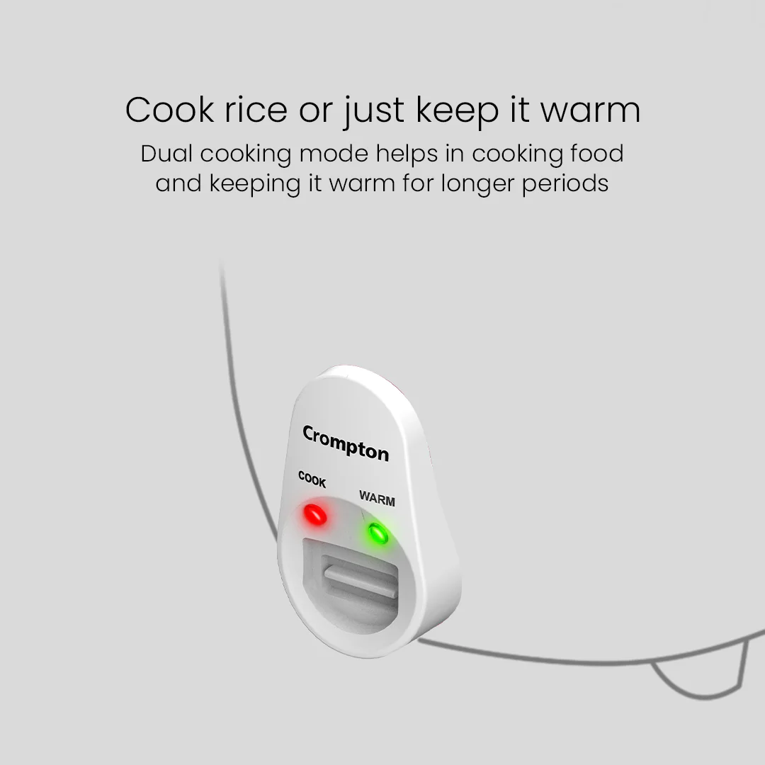 Crompton Harvest Pro 1.8Ltr Rice Cooker - Double Bowl - Image 5