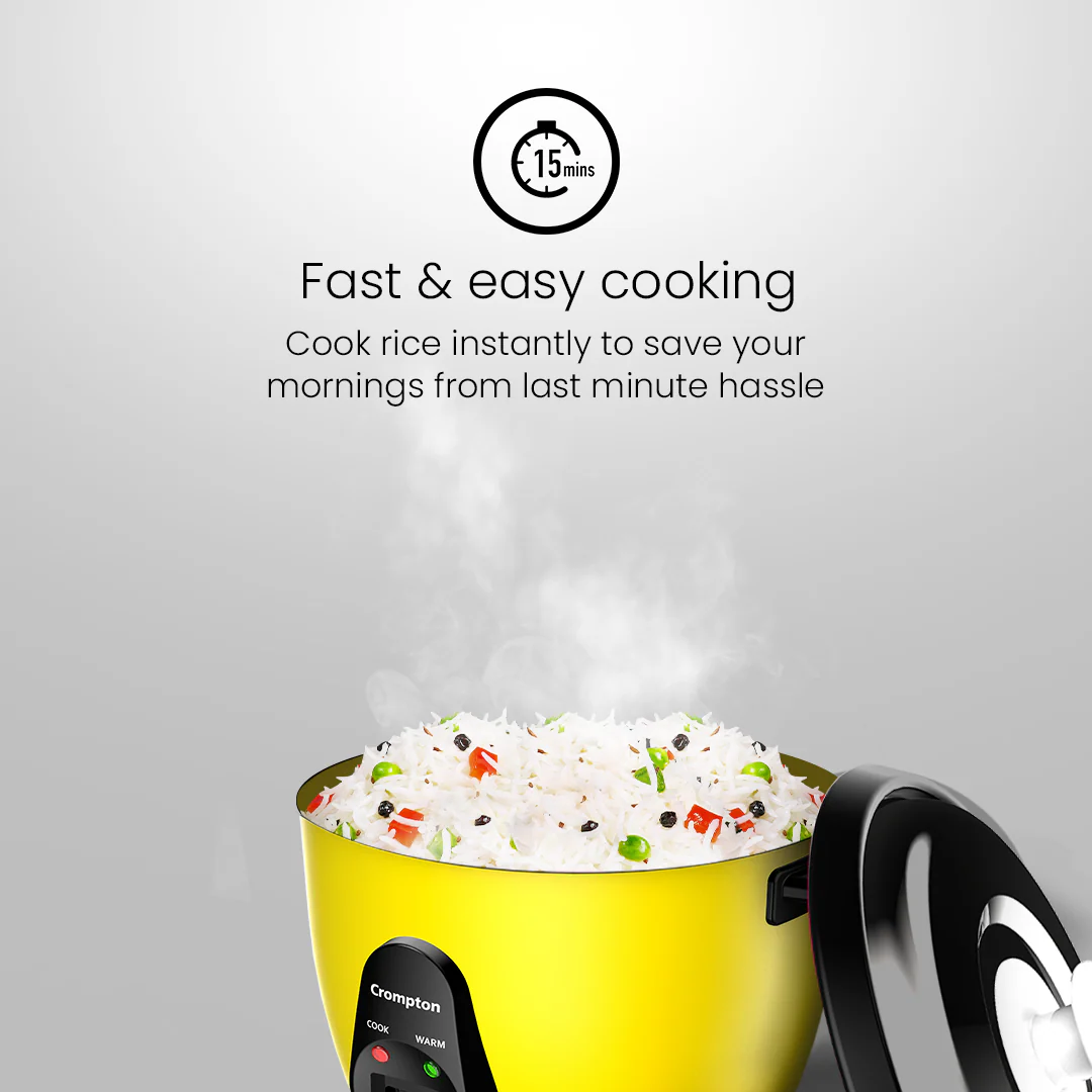 Crompton Harvest Pro Lite 1.8Ltr Rice Cooker - Single Bowl - Image 5