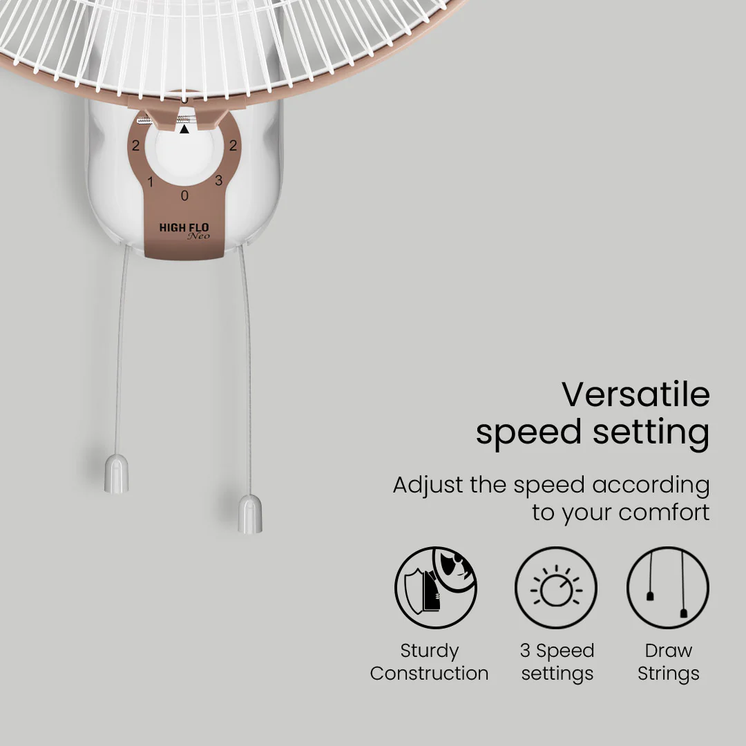 Crompton Hiflo Neo Wall Mounted Fan - Image 9