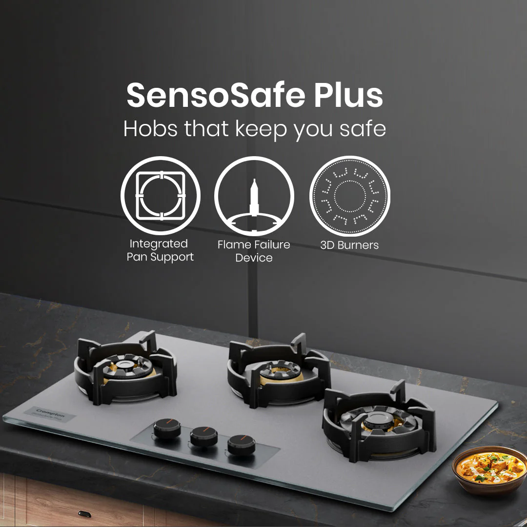 Crompton Hob SensoSafe Plus 78 Cm 3 Burner - Image 2