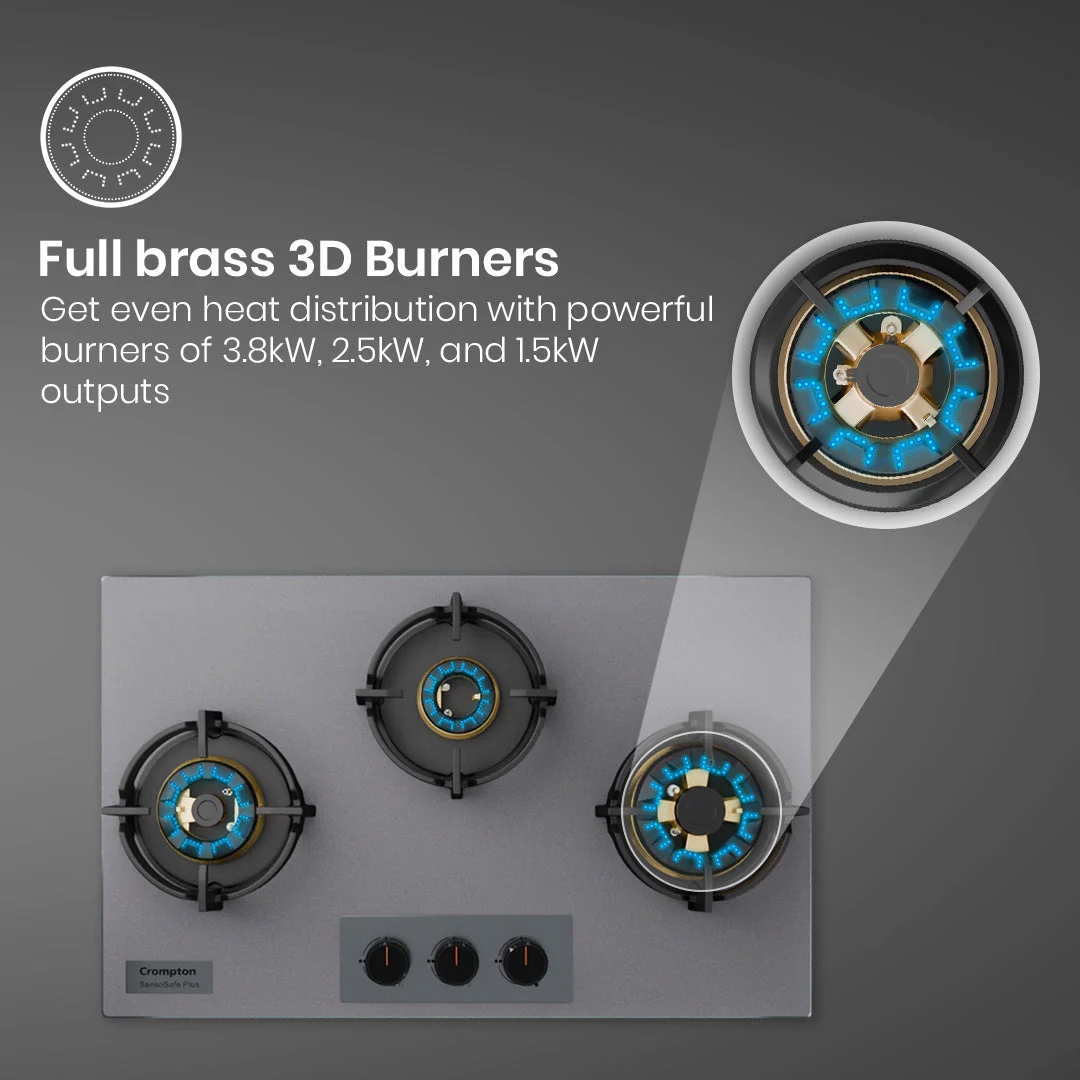 Crompton Hob SensoSafe Plus 78 Cm 3 Burner - Image 4