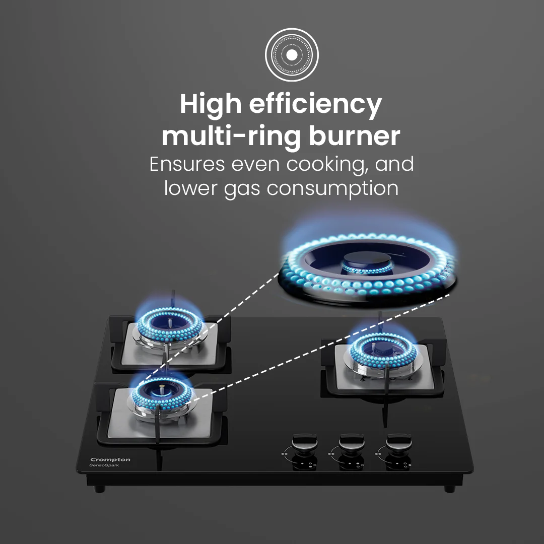 Crompton Hob Sensospark 60Cm 3 Burner - Image 6