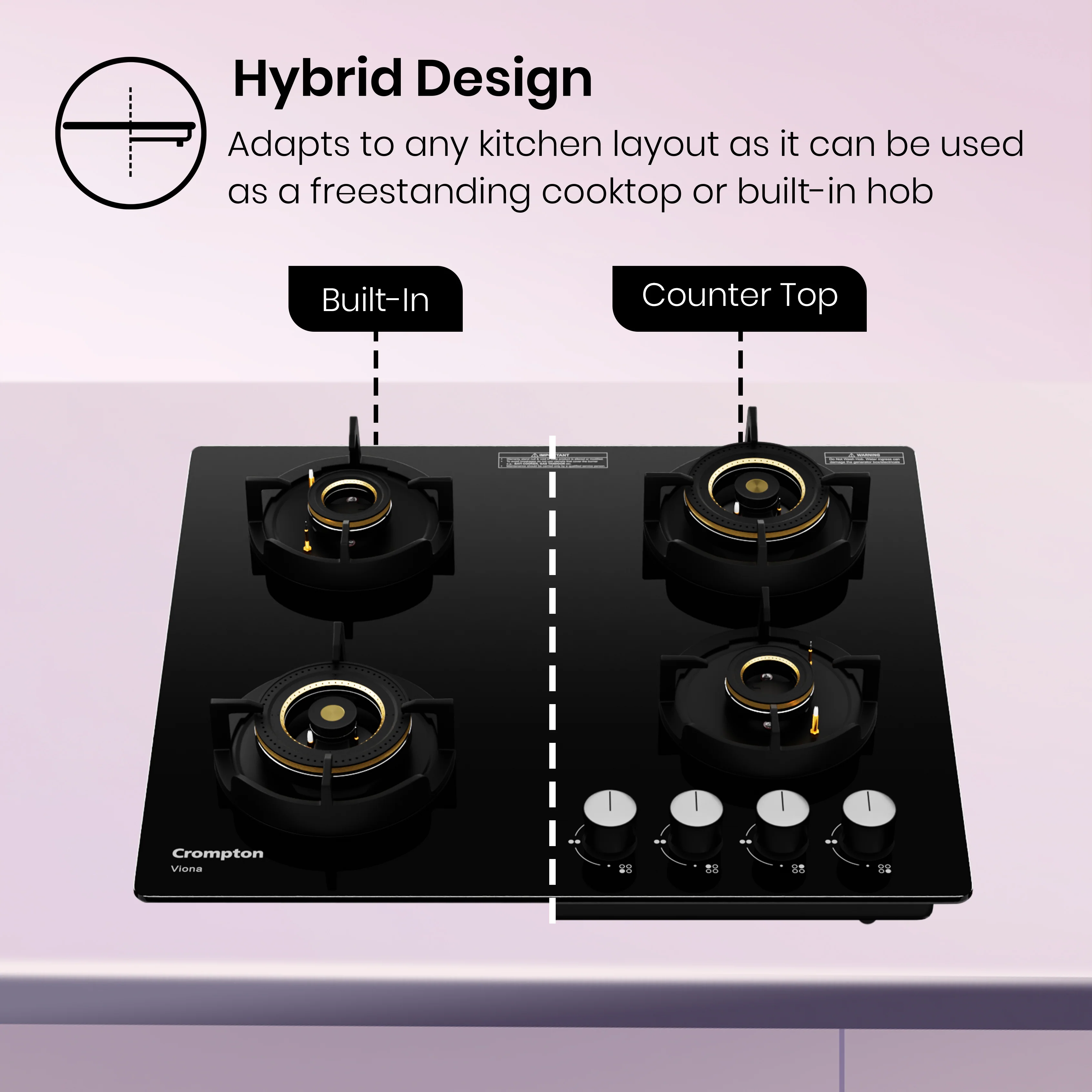 Crompton Hob Viona 60 cm 4 Burner - Image 4