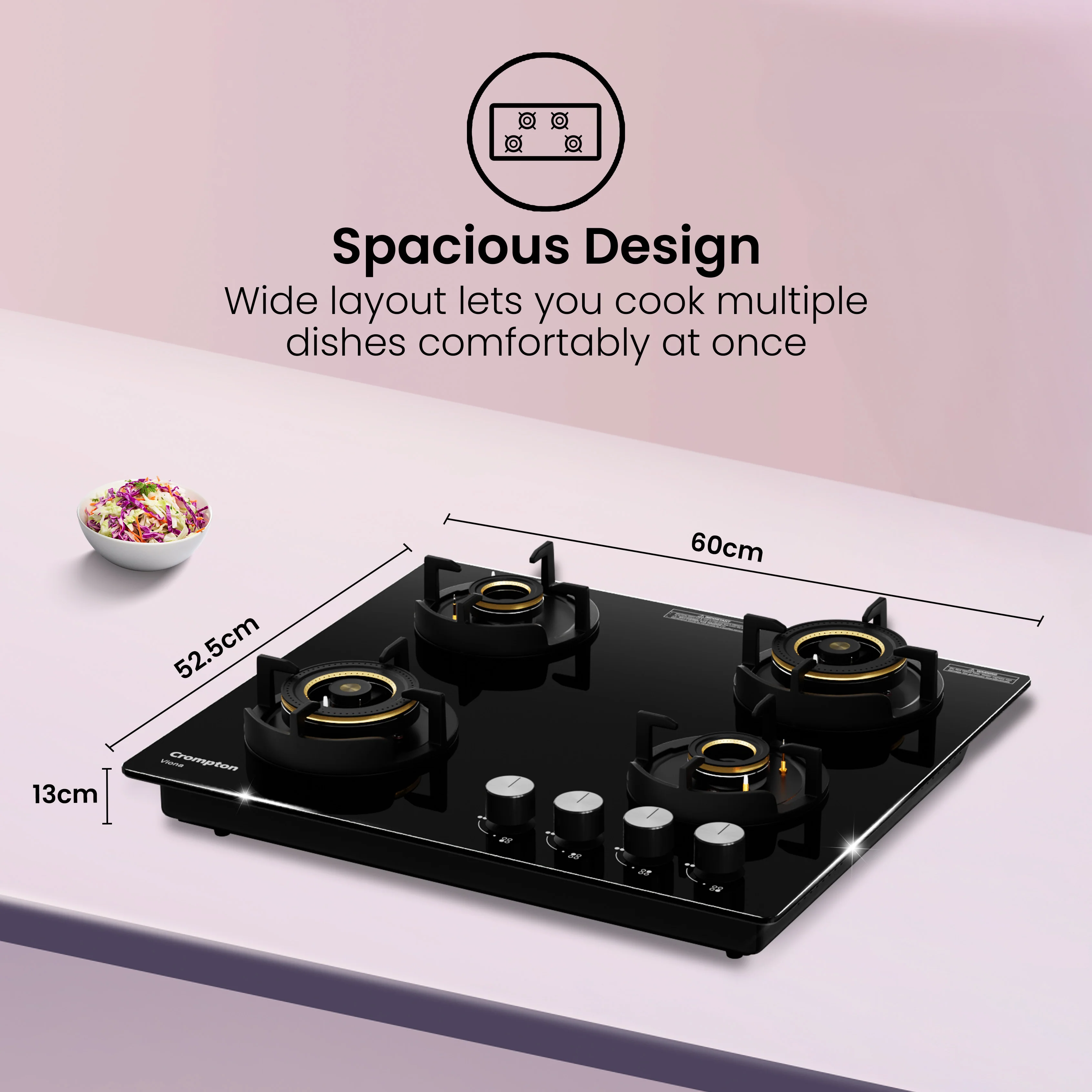 Crompton Hob Viona 60 cm 4 Burner - Image 7