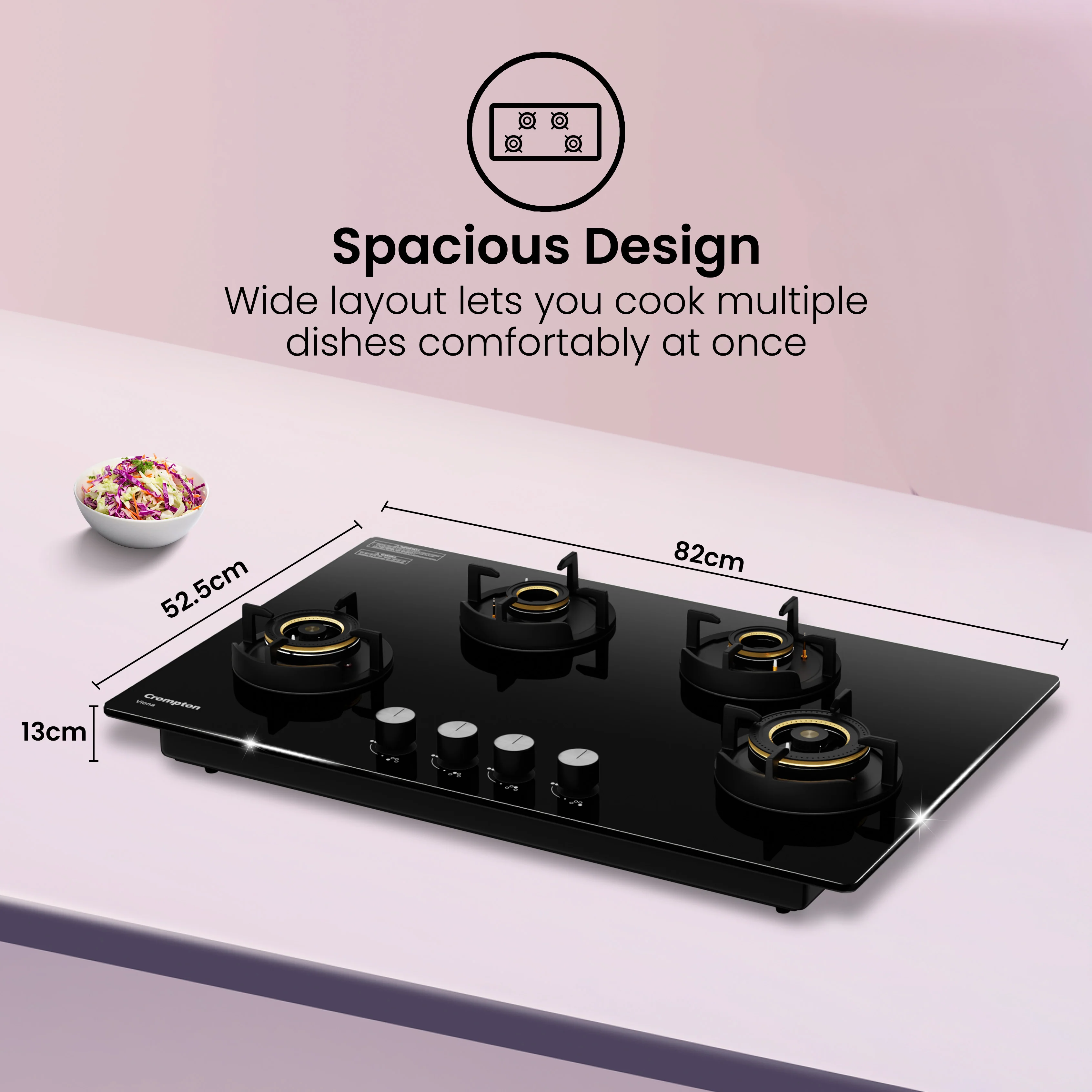 Crompton Hob Viona 82 cm 4 Burner - Image 8