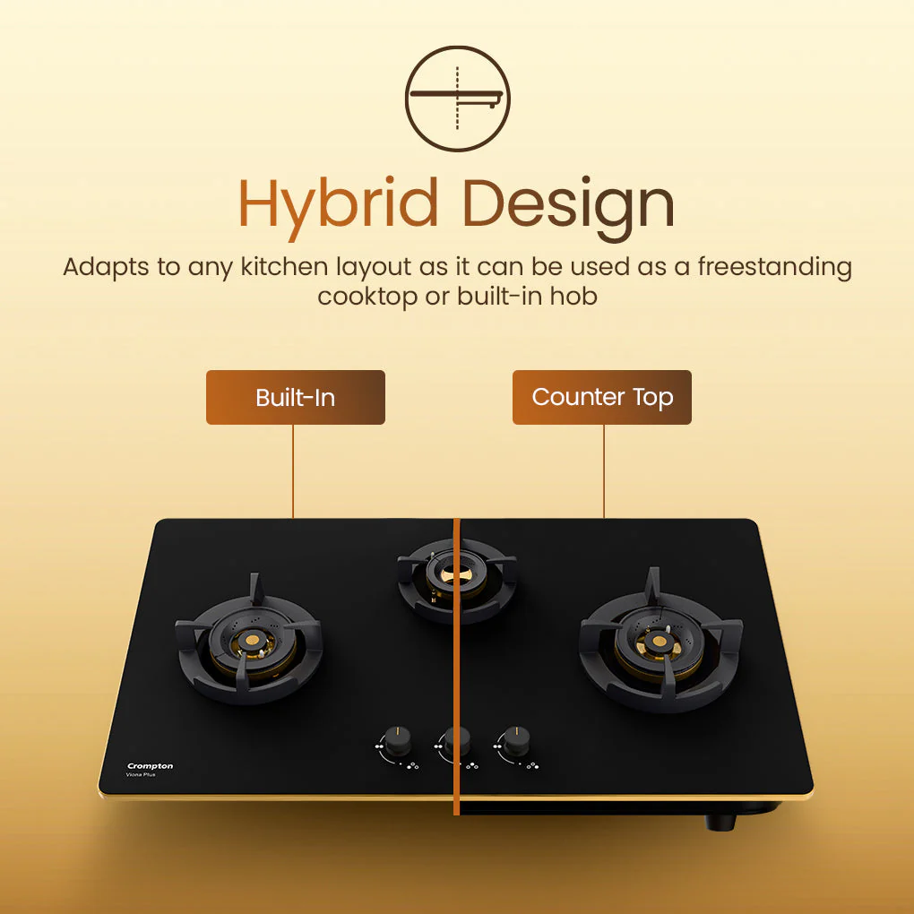 Crompton Hob Viona Plus 78 Cm 3 Burner - Image 5