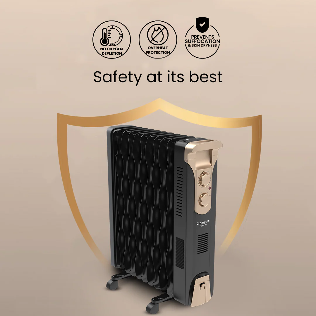 Crompton Insta Ferve 11 Fins 2900 W Oil Filled Room Heater - Image 4
