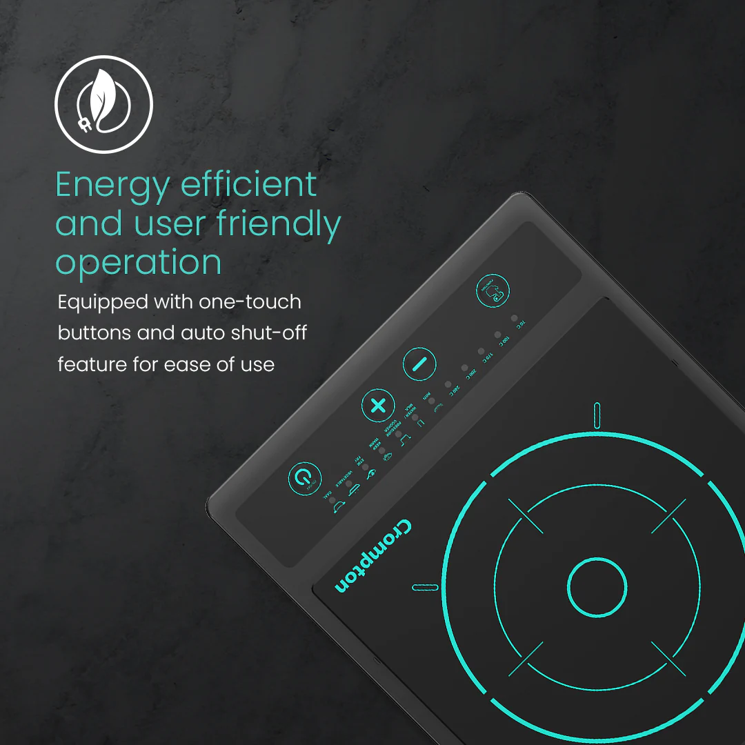 Crompton Instaserve 1500 W Induction Cooktop | 7 One touch Cook Menus - Image 3