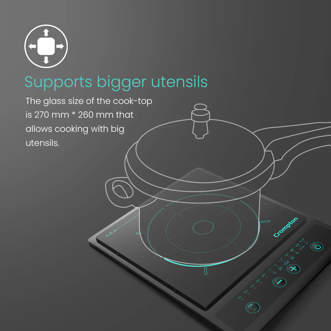 Crompton Instaserve 1500 W Induction Cooktop | 7 One touch Cook Menus - Image 5