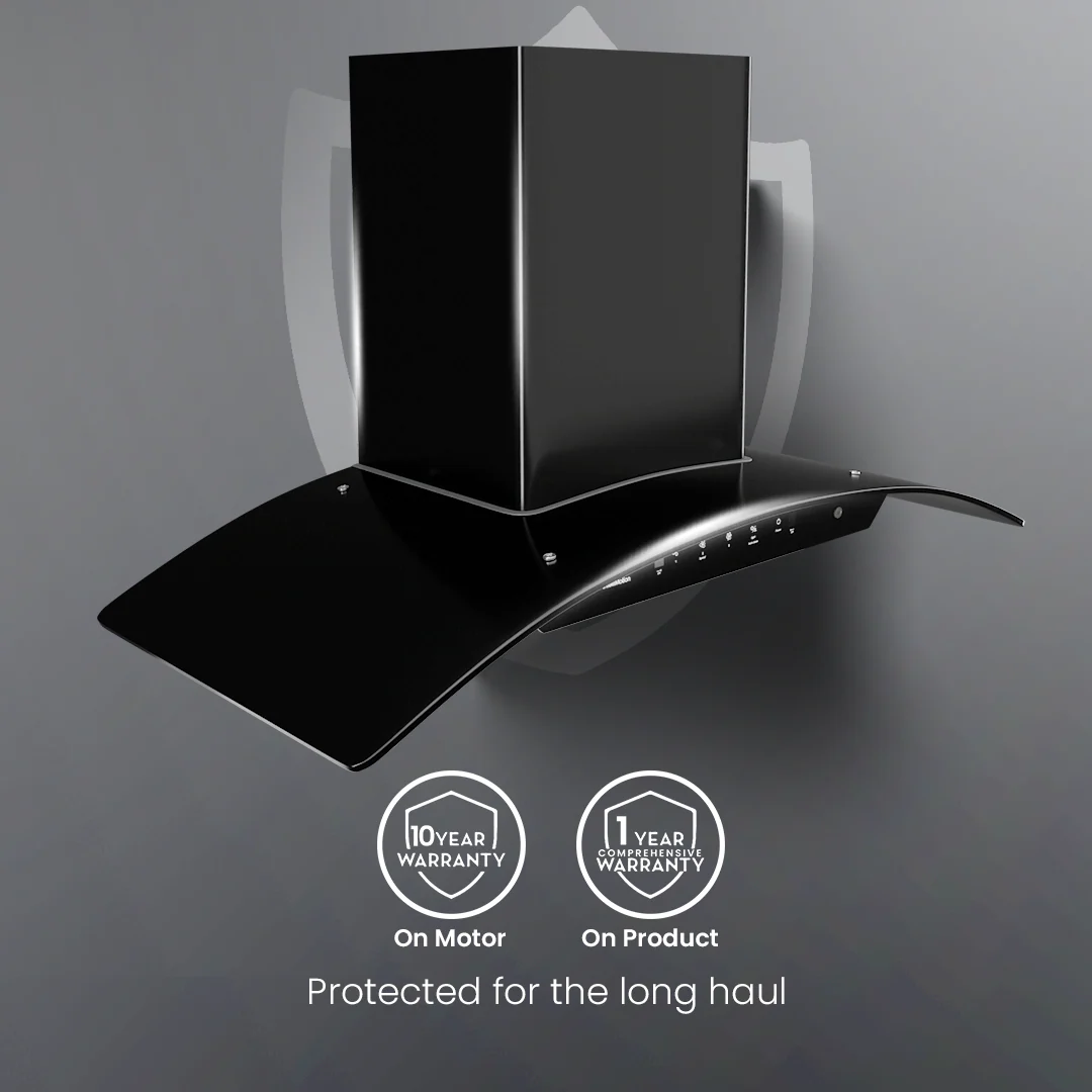 Crompton IntelliMotion Curved 90cm Baffle Filter Chimney - Image 7