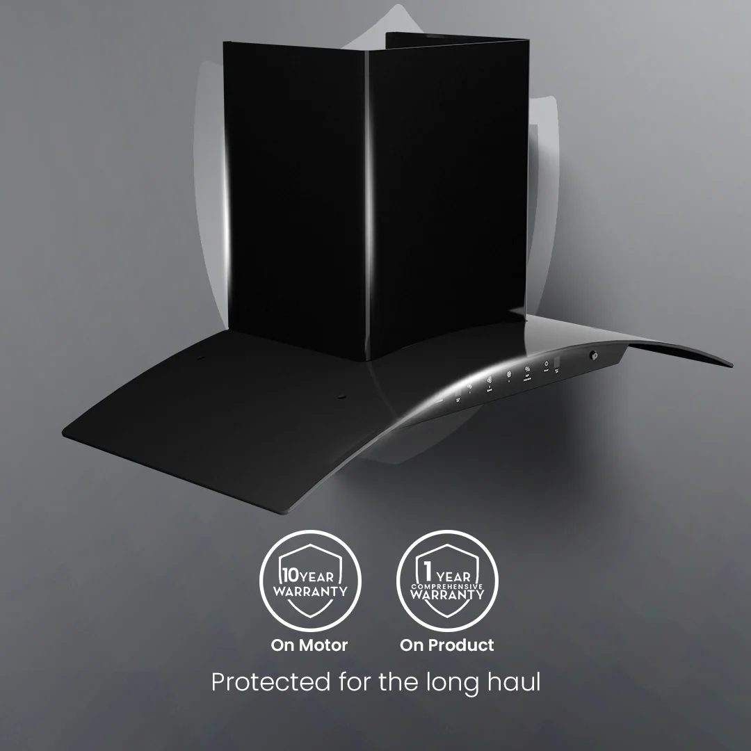 Crompton IntelliMotion Curved 90cm Filterless Chimney - Image 7