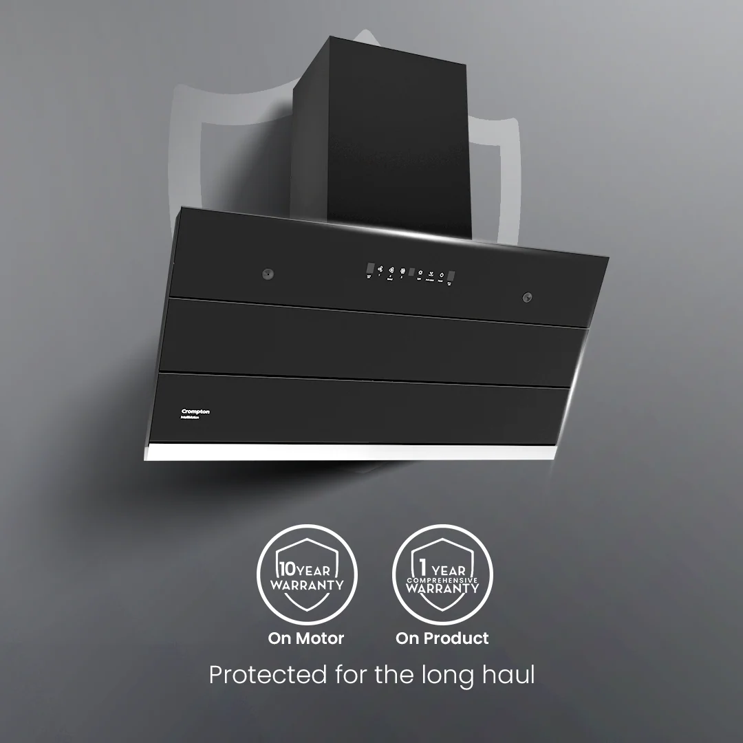 Crompton IntelliMotion Inclined 90cm Filterless Chimney - Image 7