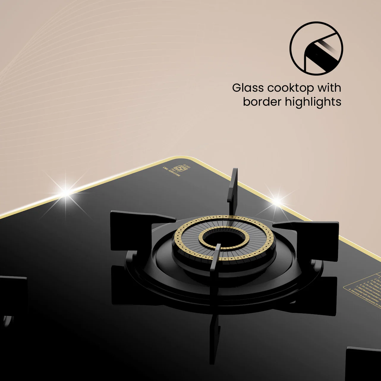 Crompton Oressa 4 Burner 70 cm Slim Glass Cooktop - Image 5