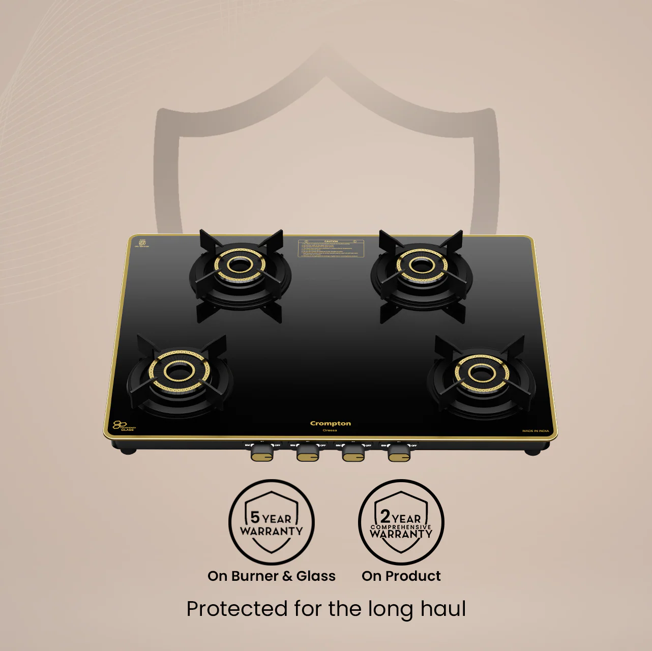 Crompton Oressa 4 Burner 70 cm Slim Glass Cooktop - Image 7