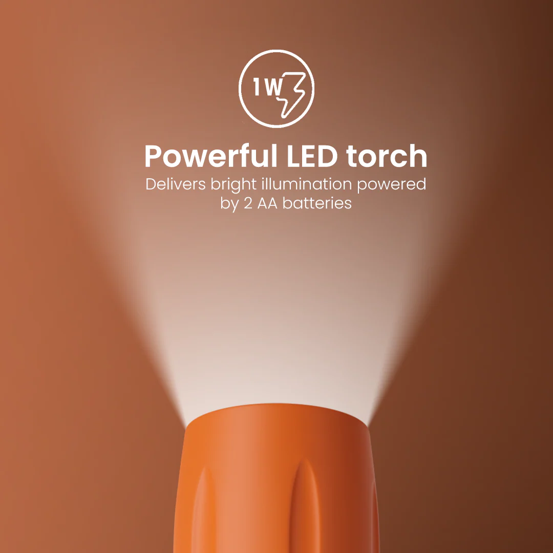 Crompton Power Ray Beamer 1W LED Torch Dry-Cell - Orange - Image 4