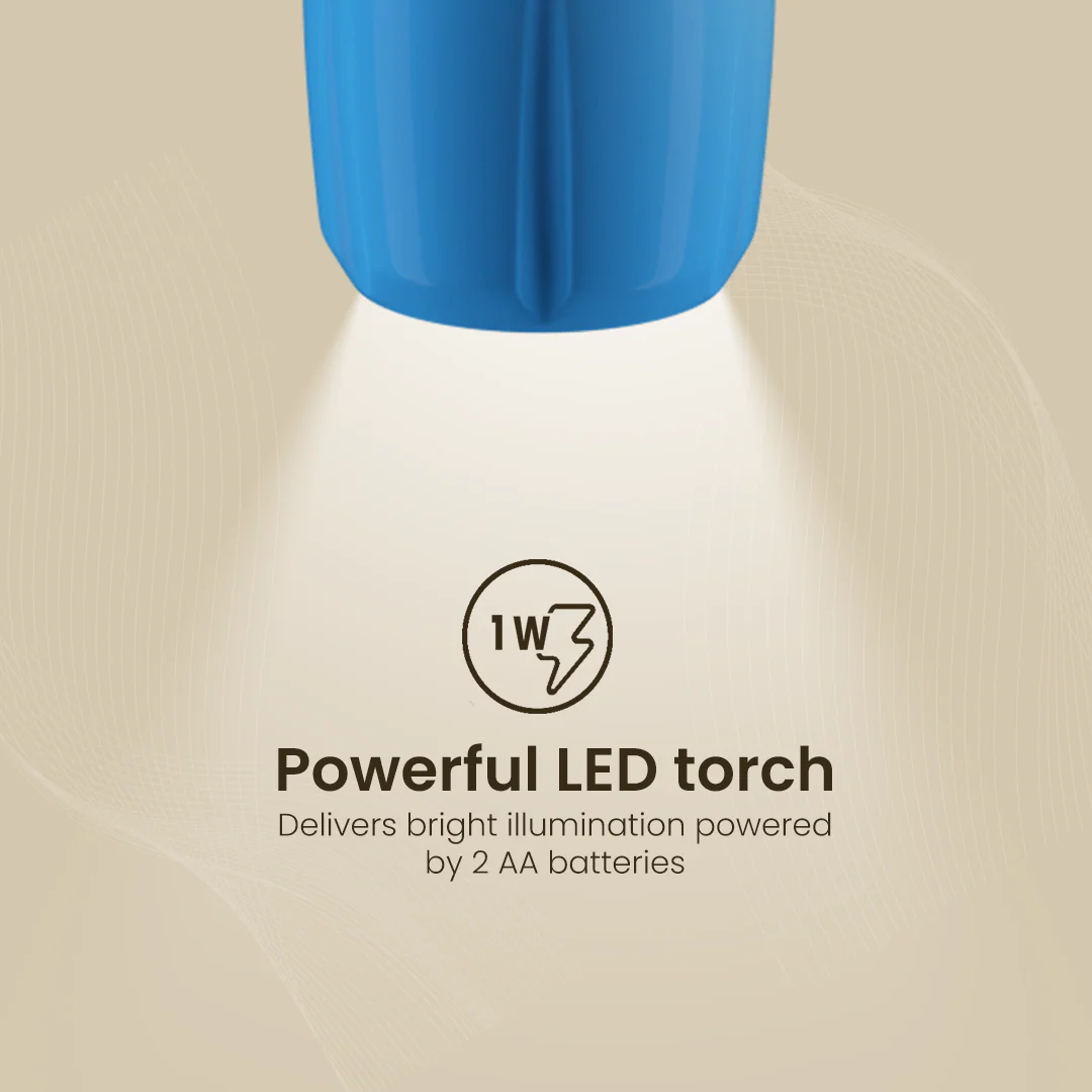 Crompton Power Ray Chamak 1W LED Torch Dry-Cell - Blue - Image 4