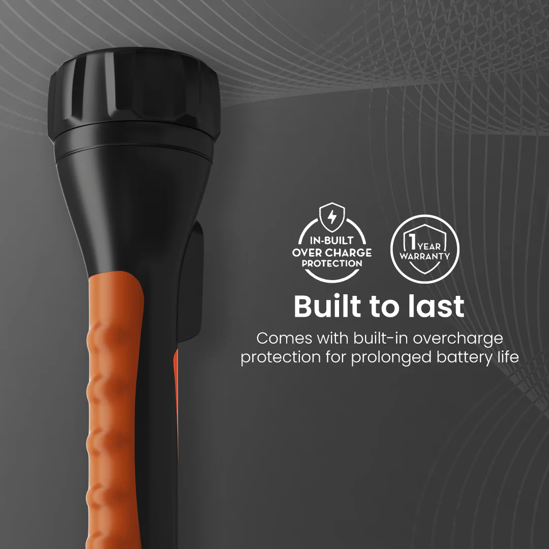 Crompton Power Ray Rakshak Pro 2W LED Torch Rechageable - Black - Image 3