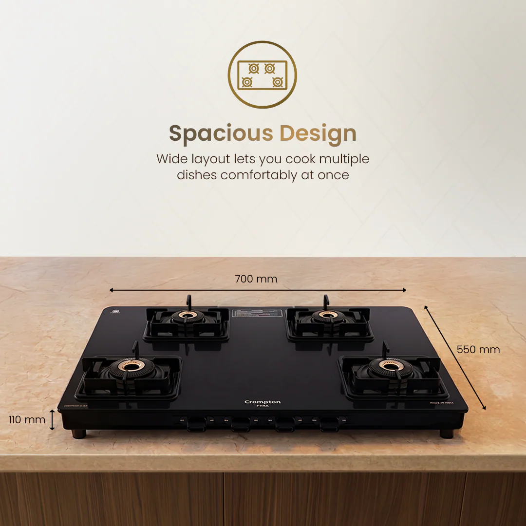 Crompton Pyra 4 Burner 70 cm Slim Cooktop - Image 6