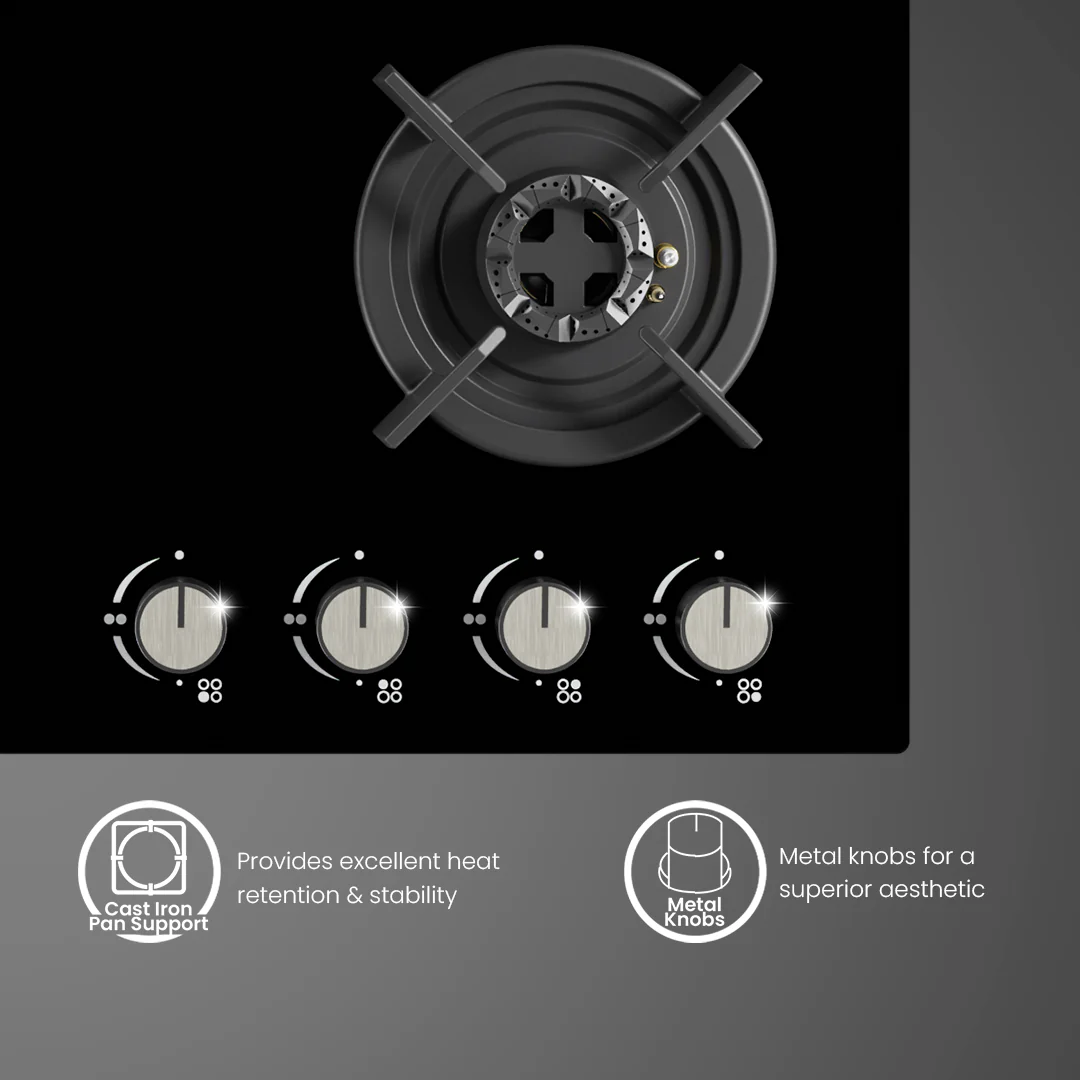 Crompton SensoSafe Gas Hob 3D 60cm 4 Burner - Image 3