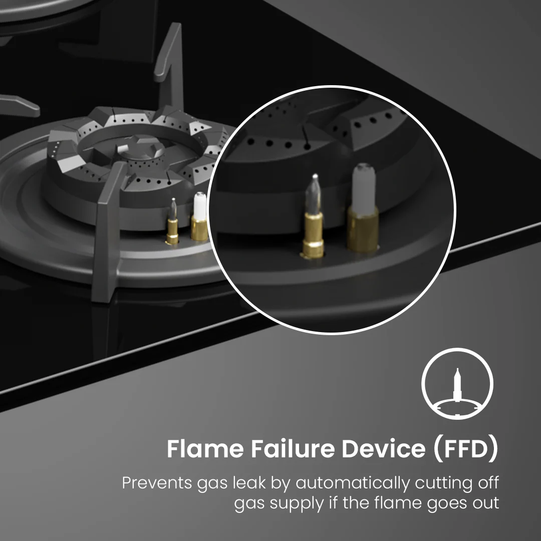 Crompton SensoSafe Gas Hob 3D 60cm 4 Burner - Image 4