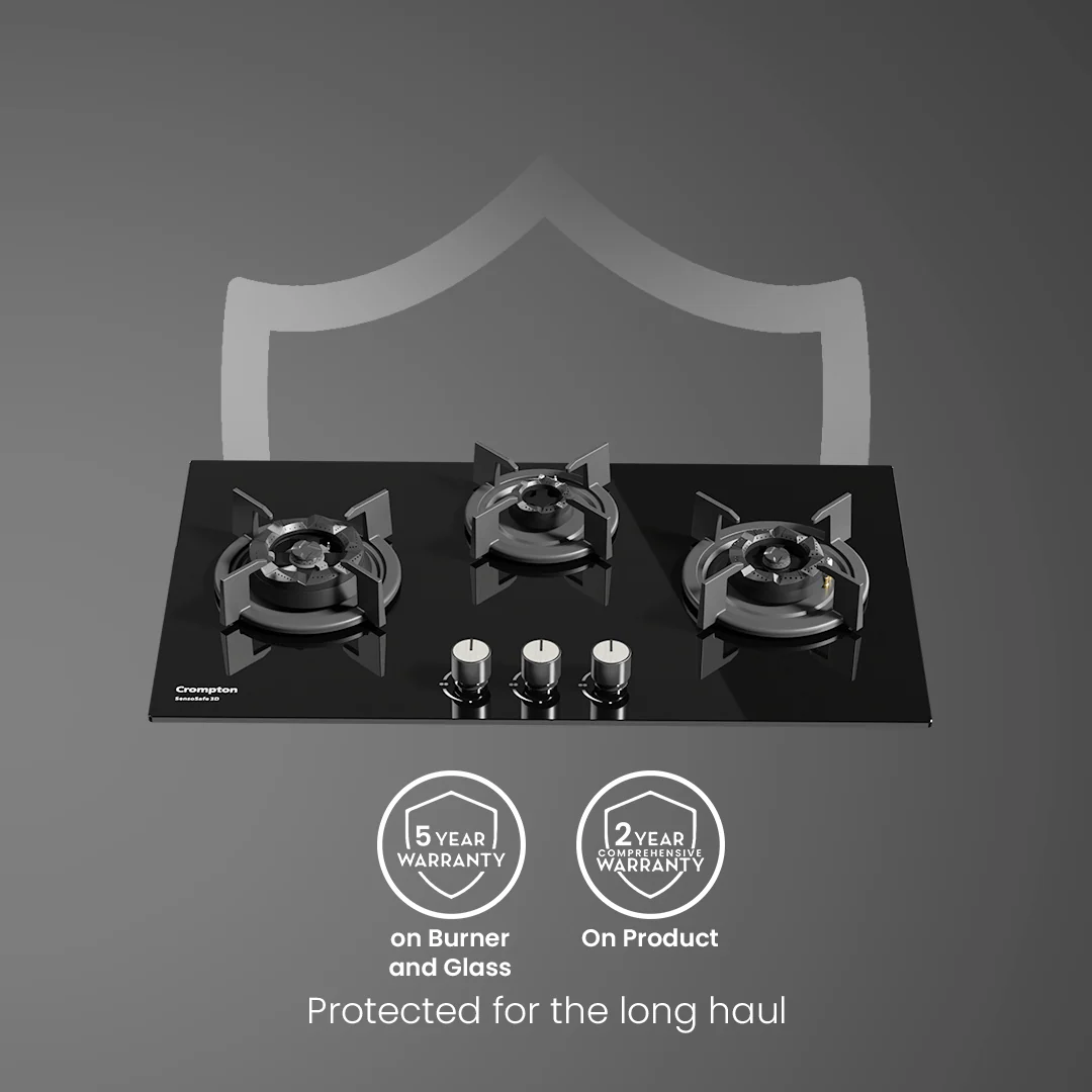 Crompton SensoSafe Gas Hob 3D 78cm 3 Burner - Image 8