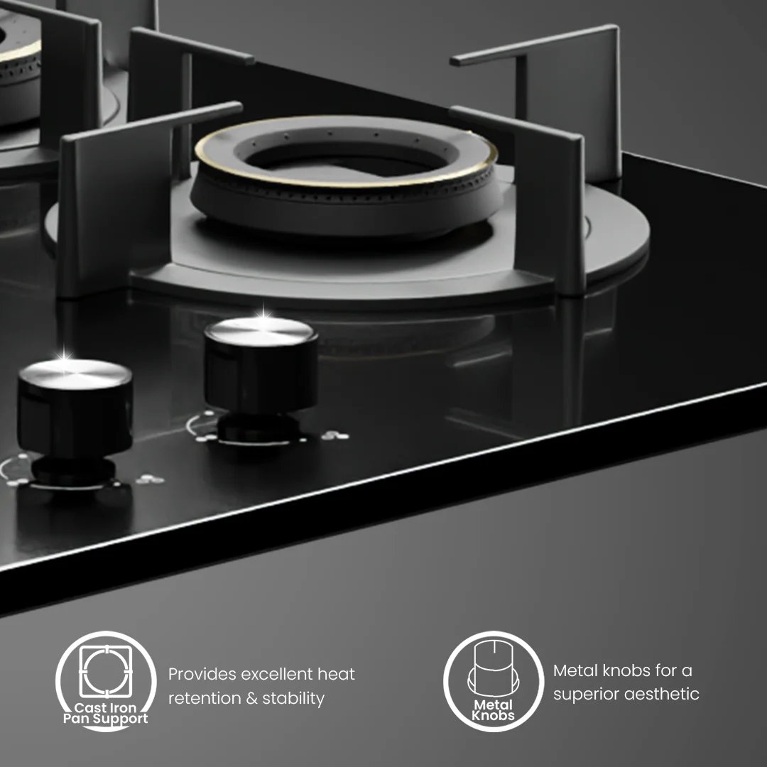 Crompton SensoSafe Gas Hob 60cm 3 Burner - Image 6
