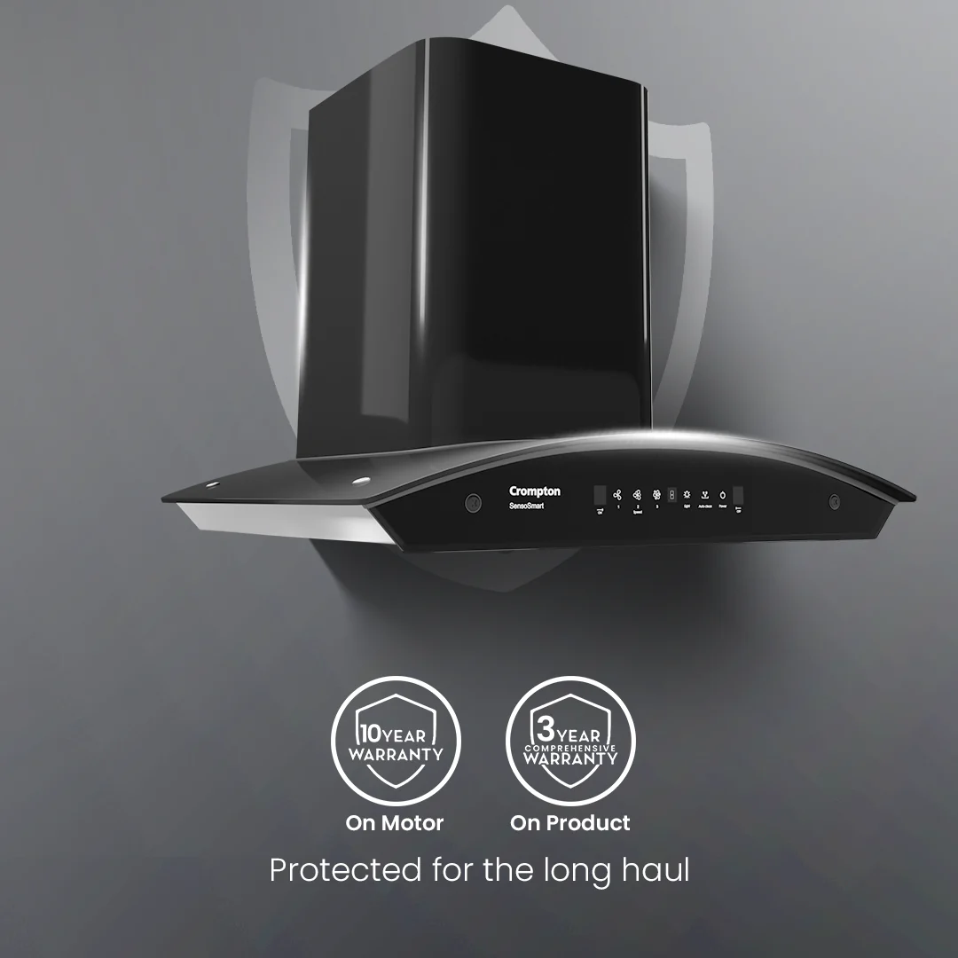 Crompton SensoSmart Curved 60cm Baffle Filter Chimney - Image 7