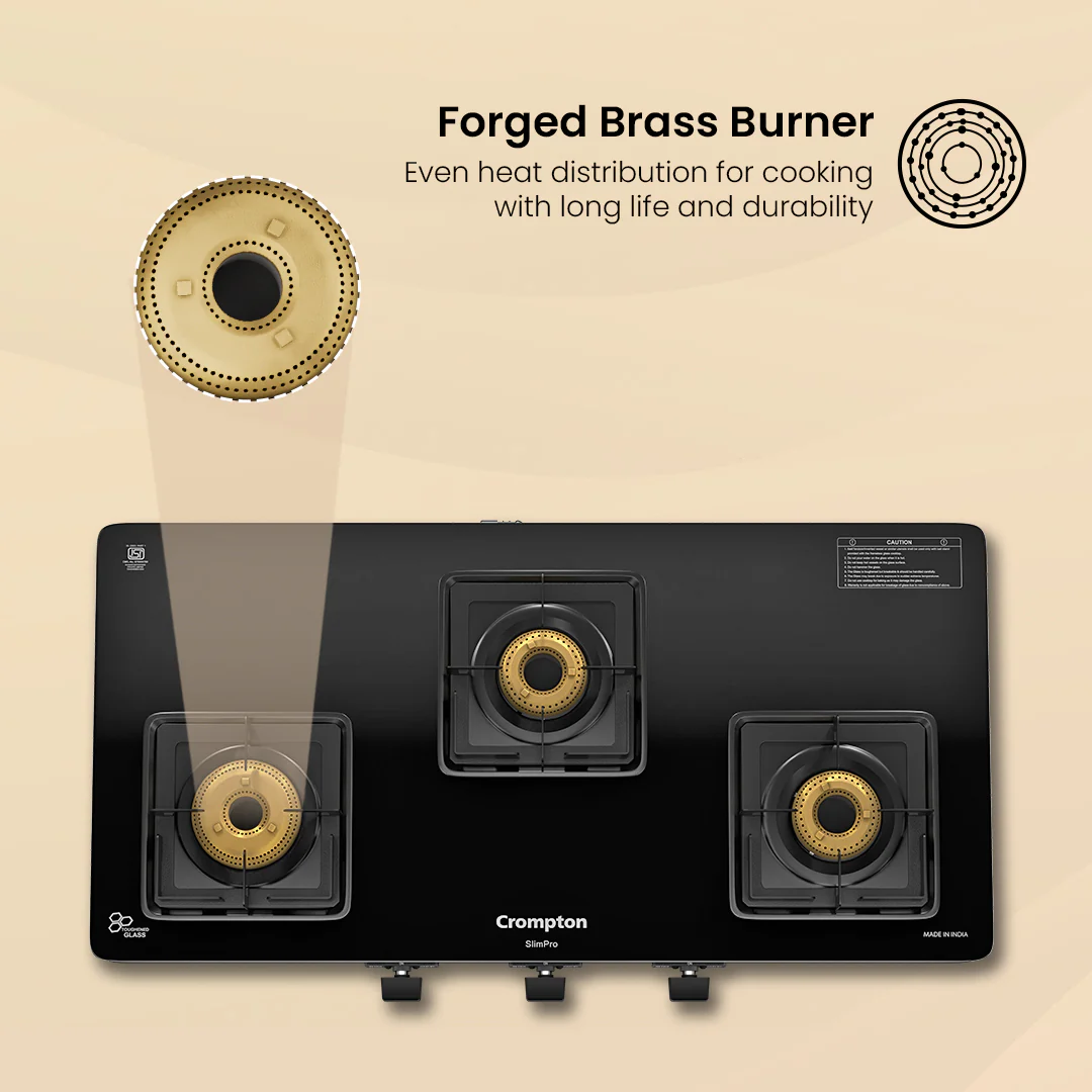 Crompton Cooktop SlimPro 3 Burner 77 cm Slim Glass - Image 6
