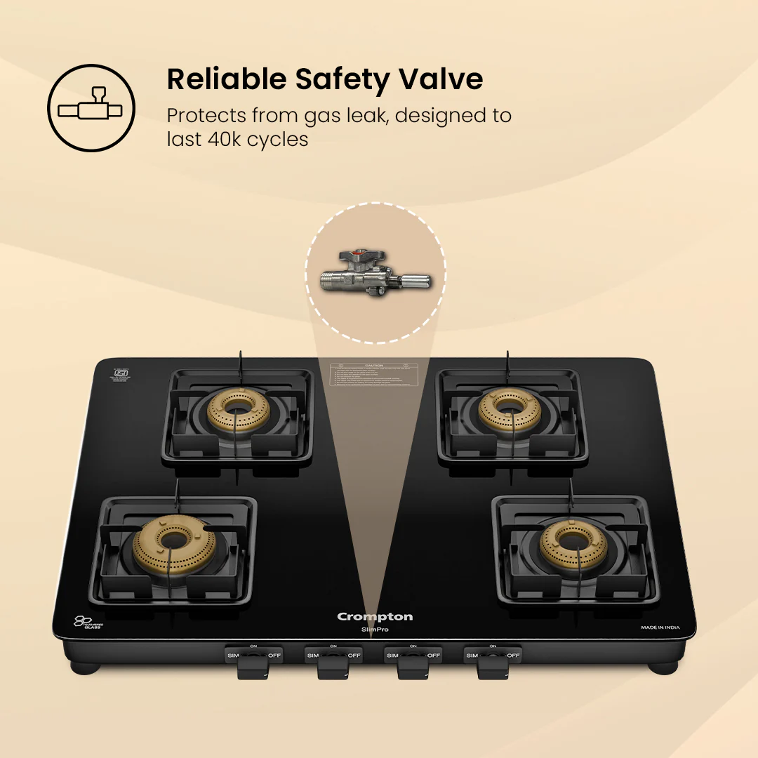 Crompton Cooktop SlimPro 4 Burner 70 cm Slim Glass - Image 5