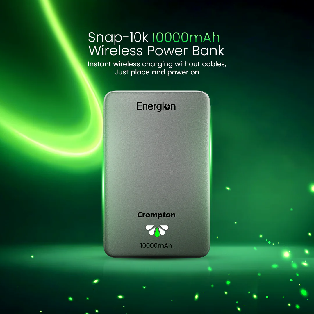 Crompton Snap-10K, 10,000 mAh Wireless Power Bank - Image 2