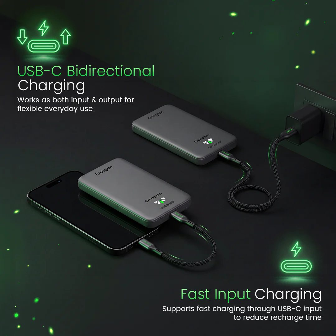 Crompton Snap-10K, 10,000 mAh Wireless Power Bank - Image 5