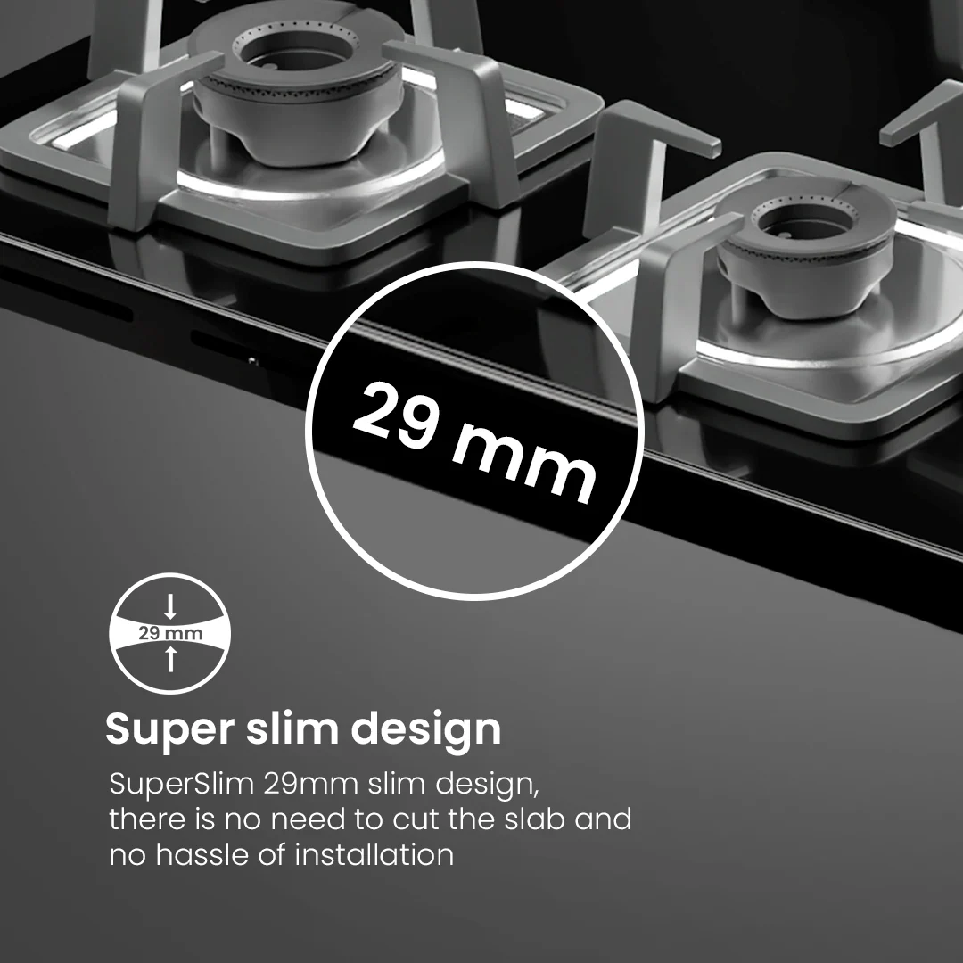 Crompton SuperSlim Gas Hob 60cm 3 Burner - Image 3