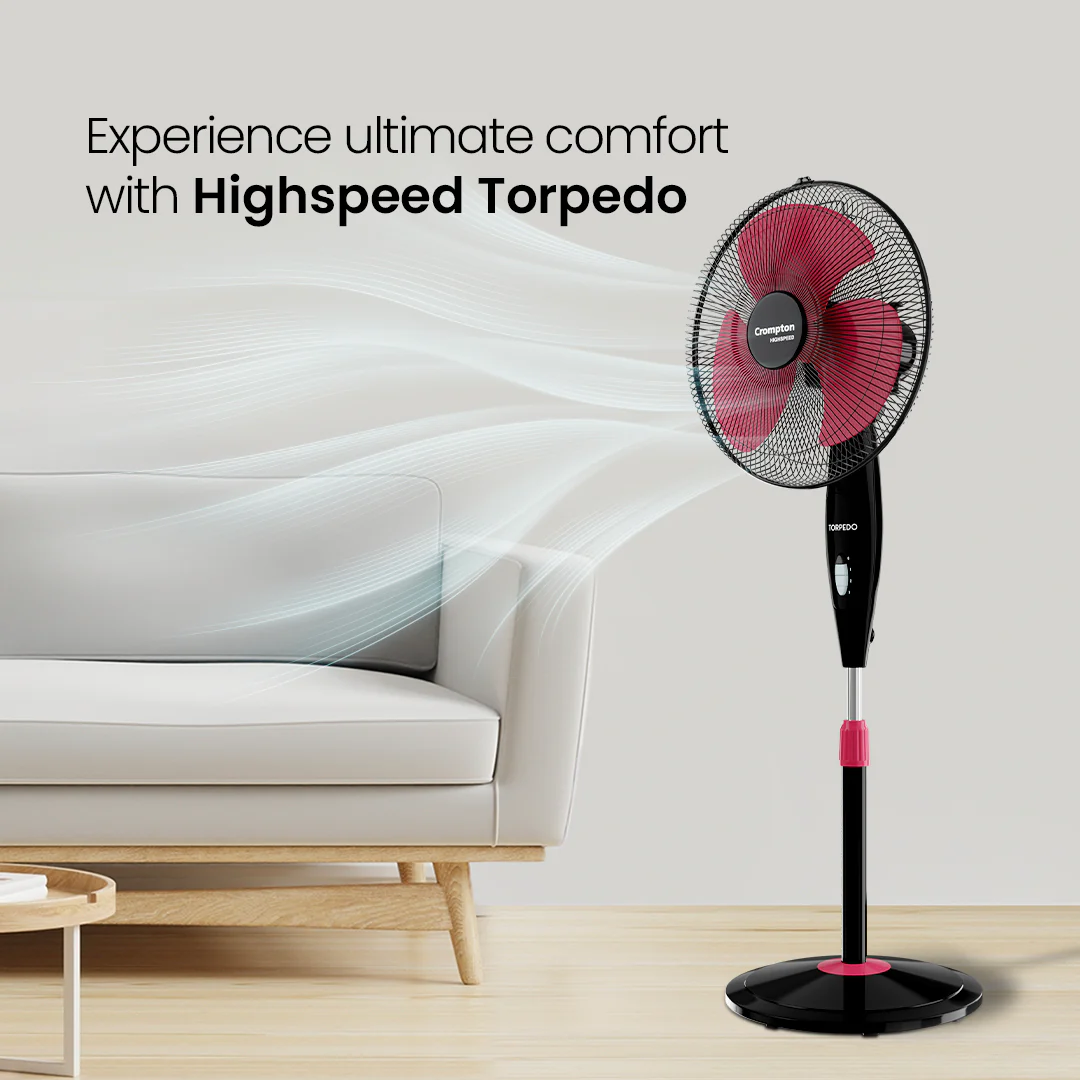 Crompton Torpedo HS PF Pedestal Fan - Image 10