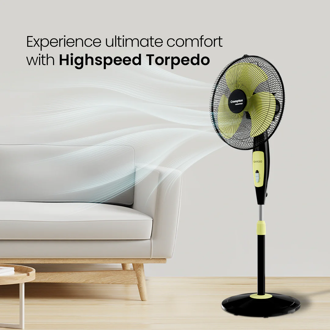 Crompton Torpedo HS PF Pedestal Fan - Image 12