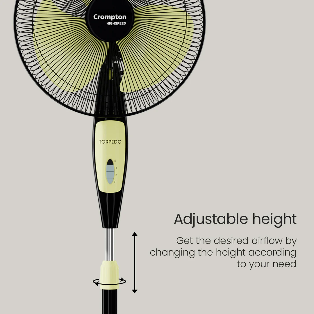 Crompton Torpedo HS PF Pedestal Fan - Image 14