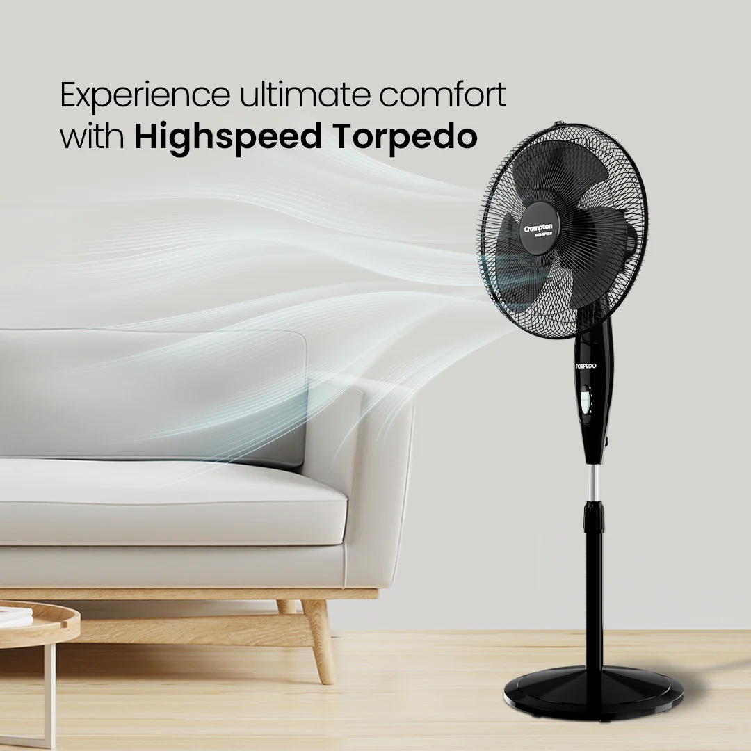 Crompton Torpedo HS PF Pedestal Fan - Image 3