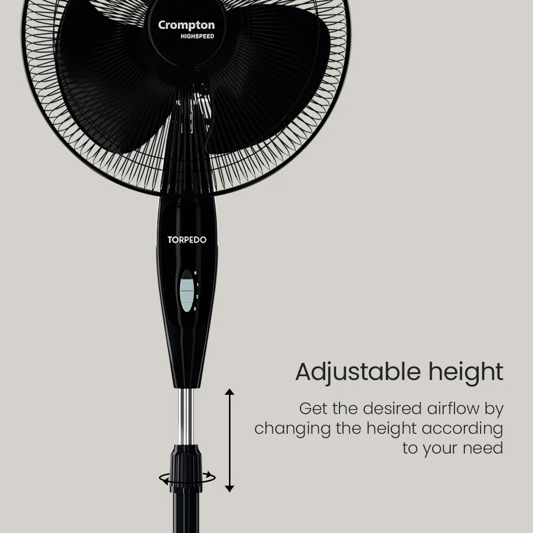 Crompton Torpedo HS PF Pedestal Fan - Image 5
