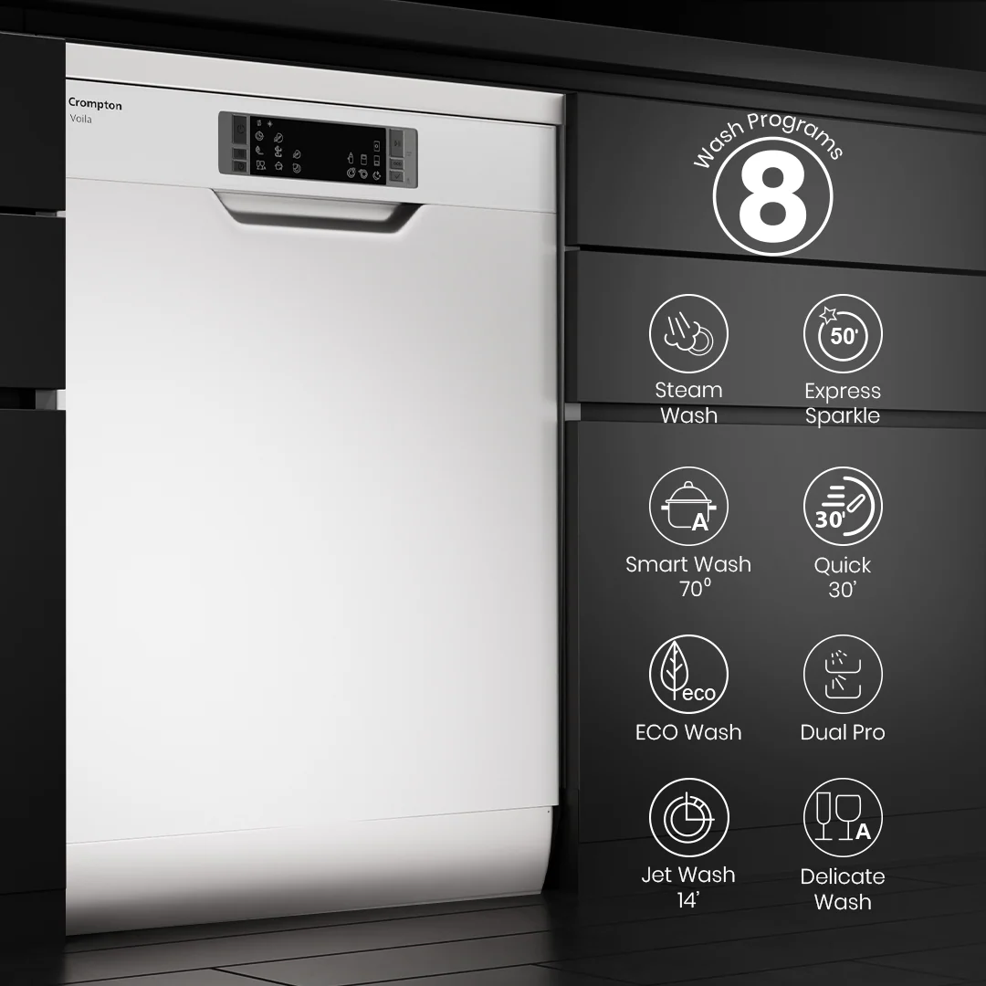 Crompton Voila FreeStanding 13 PlaceStanding Dishwasher - Image 3